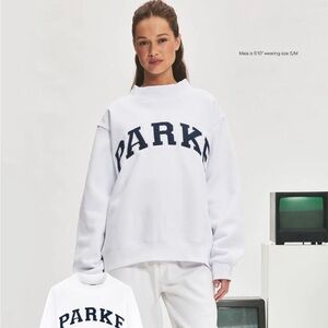 SOLD OUT Parke Varsity Mockneck White + Denim